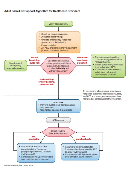 American Heart Association 2022 CPR Cheat Sheet SAVING AMERICAN 